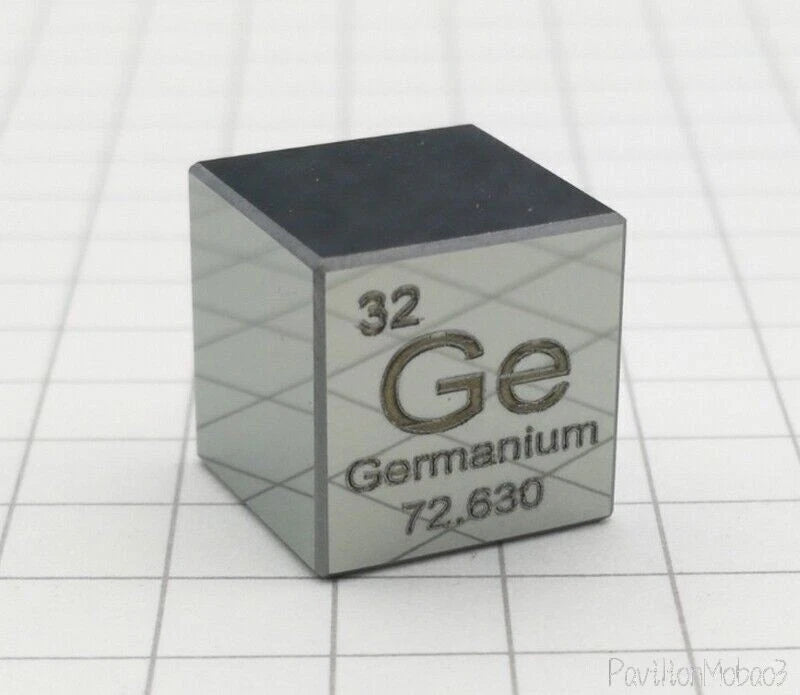 1 Pcs 10mm Germanium Metal Density 99.99% Cube Element Periodic Table Collection 07FC0E-D4 - KOEEK