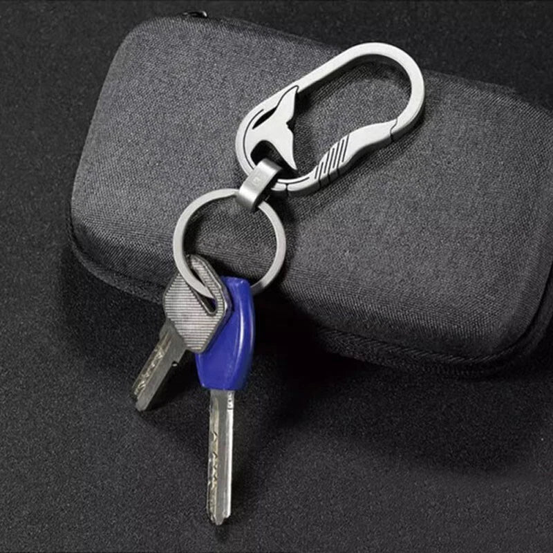 Titanium keychain Carabiner Car Waist Hanging Key Ring Backpack Buckle EDC Tool 07FC0E-D4 - KOEEK