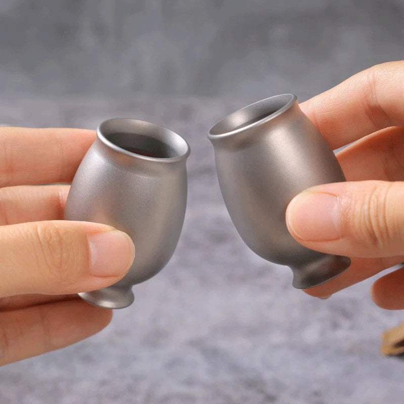 23ML Pure Titanium Water Glass Drinking Tumbler Cup Mug Good Health Benefits 07FC0E-D4 - KOEEK