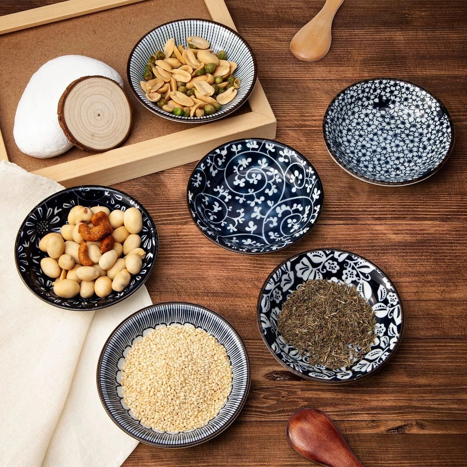 Dipping Bowls, Soy Sauce Dish Ceramic, 3 OZ Small Serving Bowls for Side Dishes 07FC0E-D4 - KOEEK