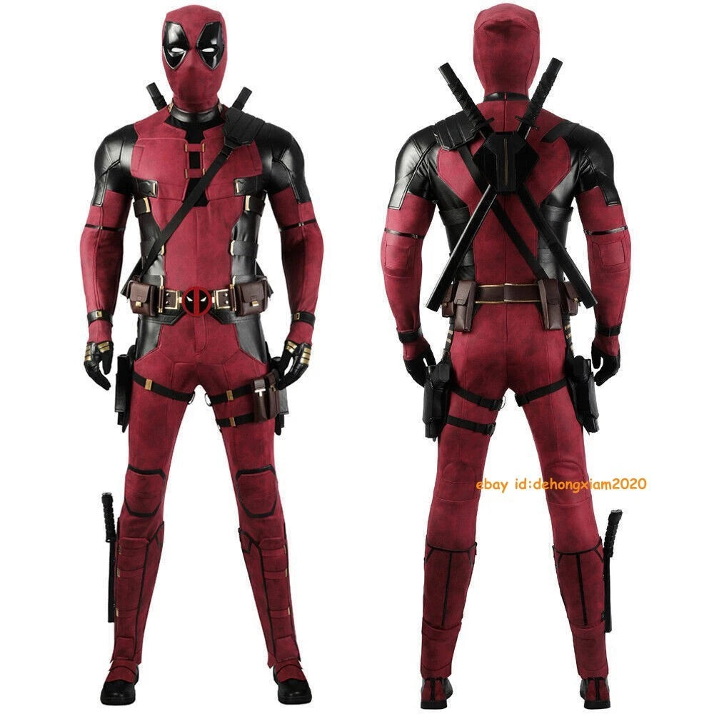 Deadpool 3 Wade Wilson Outfits Cosplay Costume Jumpsuit Mask Full Suits Custom 07FC0E-D4 - KOEEK