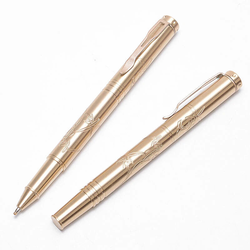 Solid Brass Ball Pen Signature Pen Perfect for Outdoor Pocket Office Stationery 07FC0E-D4 - KOEEK
