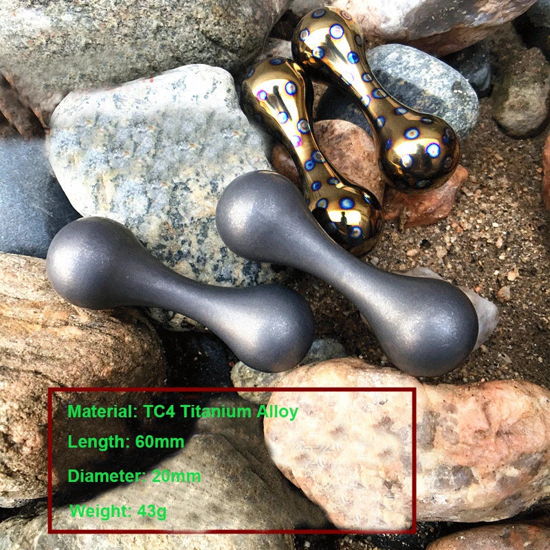 EDC Solid Titanium Alloy Begleri Unzip Toy Knucklebone Turn Bone Finger Dumbbell 07FC0E-D4 - KOEEK