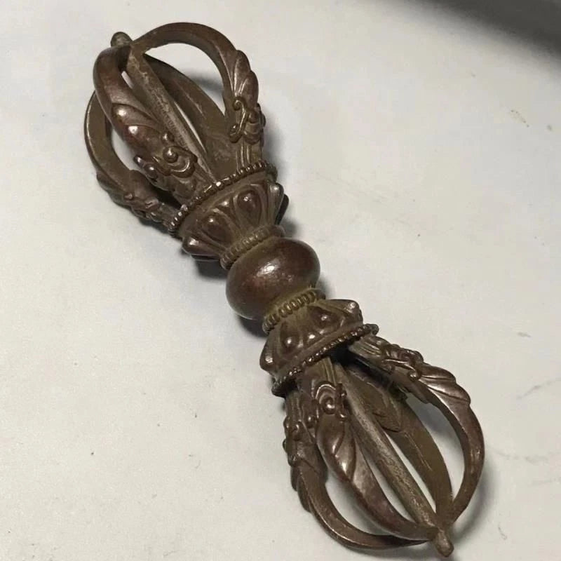 Tibetan Vajra Dorje Ritual Tool Five Prong Brass  Tantric Buddhist 07FC0E-D4 - KOEEK