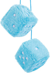 new Fuzzy Dice for Car Mirror, Pair of Retro 2.75” Rear View Blue 07FC0E-D4 - KOEEK
