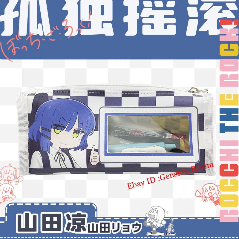 Anime BOCCHI THE ROCK! Yamada Ryo Pen Organizer Student Pen Pouch Gift 07FC0E-D4 - KOEEK