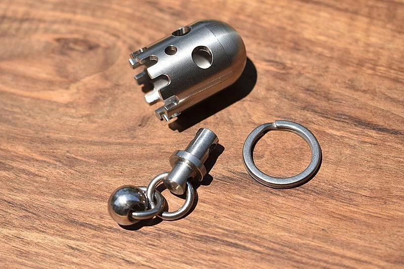 Stainless Steel Pendant Ghost Bell Wind Chime Knife Bead DIY Accessories EDC 07FC0E-D4 - KOEEK