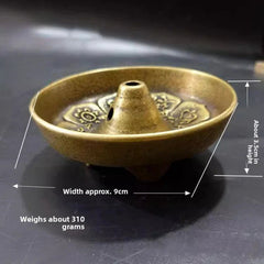 9.2cm Chinese Retro Brass Ornament Eight Treasures Oil Lamp Decoration 07FC0E-D4 - KOEEK