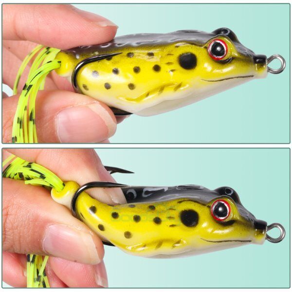 ny 1/10 STK Stor frø Topwater Soft Fishing Frogs Lure Bait Bass oz 2-3/8"