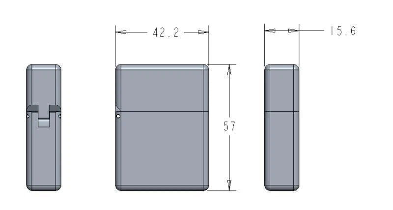 EDC Titanium Alloy Square Box Large Hinge Thick Shell Windproof Portable Tools 07FC0E-D4 - KOEEK