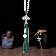 Crystal Lotus Rearview Mirror Car Hanging Ornament Pendant Interior Decor 07FC0E-D4 - KOEEK