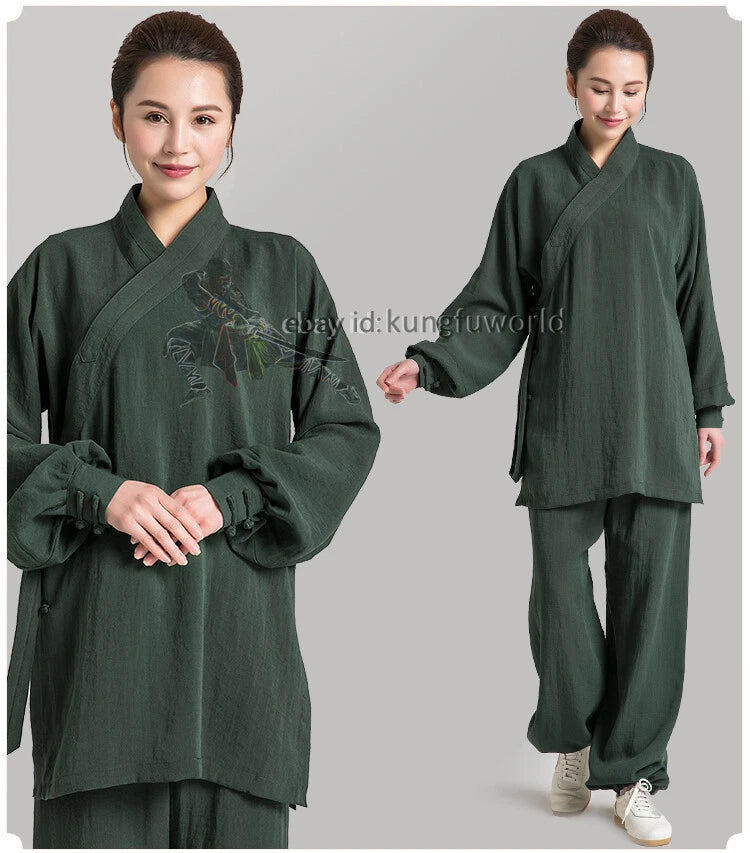 25 Colors Wudang Taoist Robe Kung fu Suit Shaolin Tai Chi Uniform Wushu Clothes 07FC0E-D4 - KOEEK