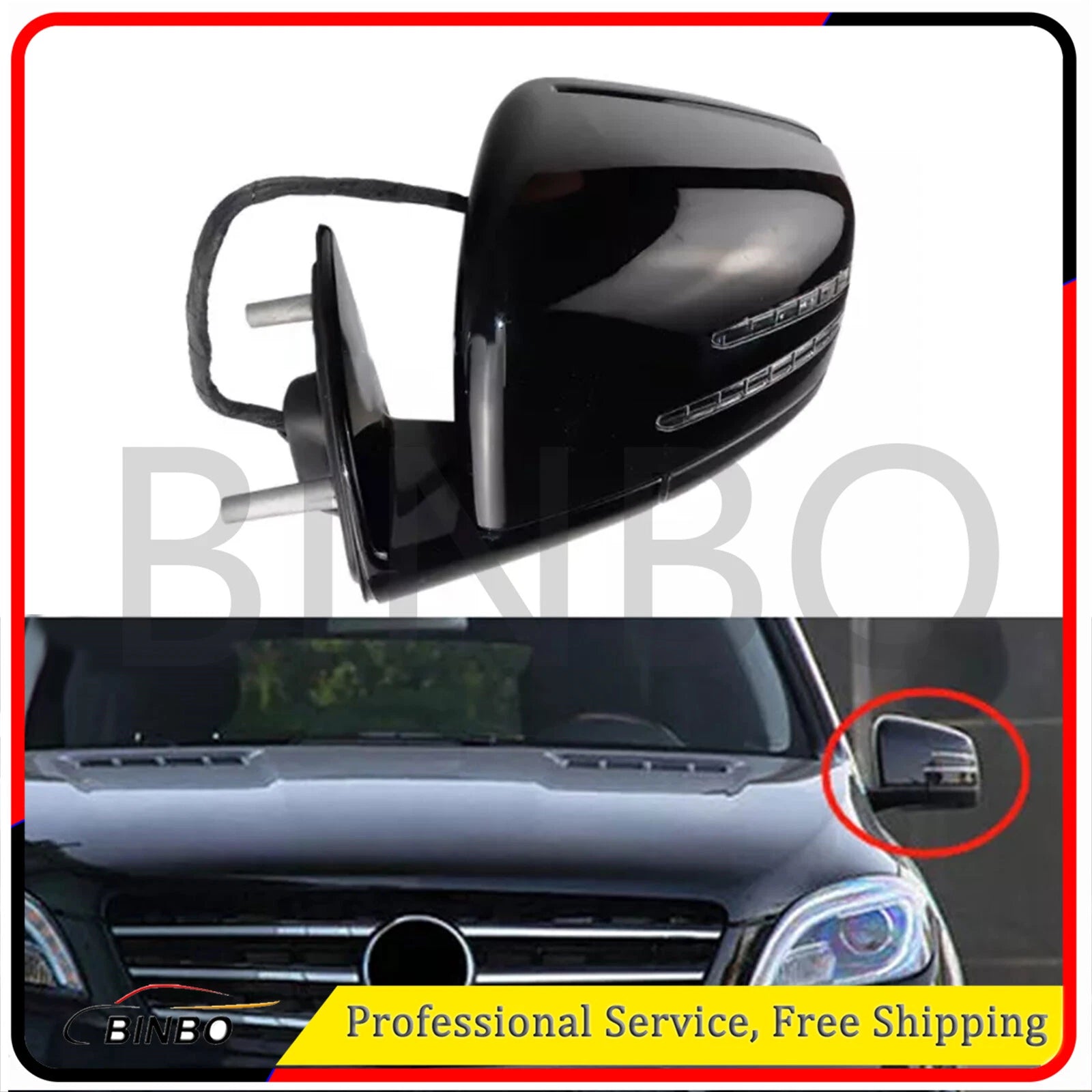 For Mercedes Benz W164 ML280 GL300 05-2011 Left driver Side Power Mirror 07FC0E-D4 - KOEEK