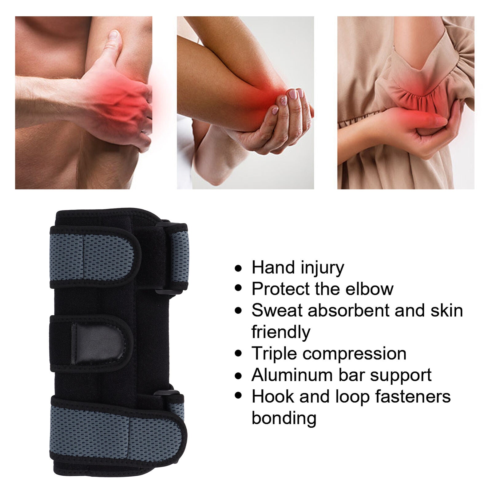 new Breathable Elbow Brace Elbow Brace Arthritis Support For Ulnar Nerve Damage koeek - KOEEK