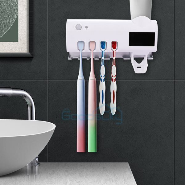 ny Porta Cepillos de Dientes Dispensador de Pasta Dental med Esterilizador Smart HQ