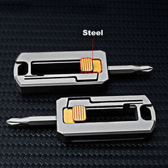 EDC Titanium Alloy Screwdriver Holder Storage Box Dismantling Portable Tools 07FC0E-D4 - KOEEK