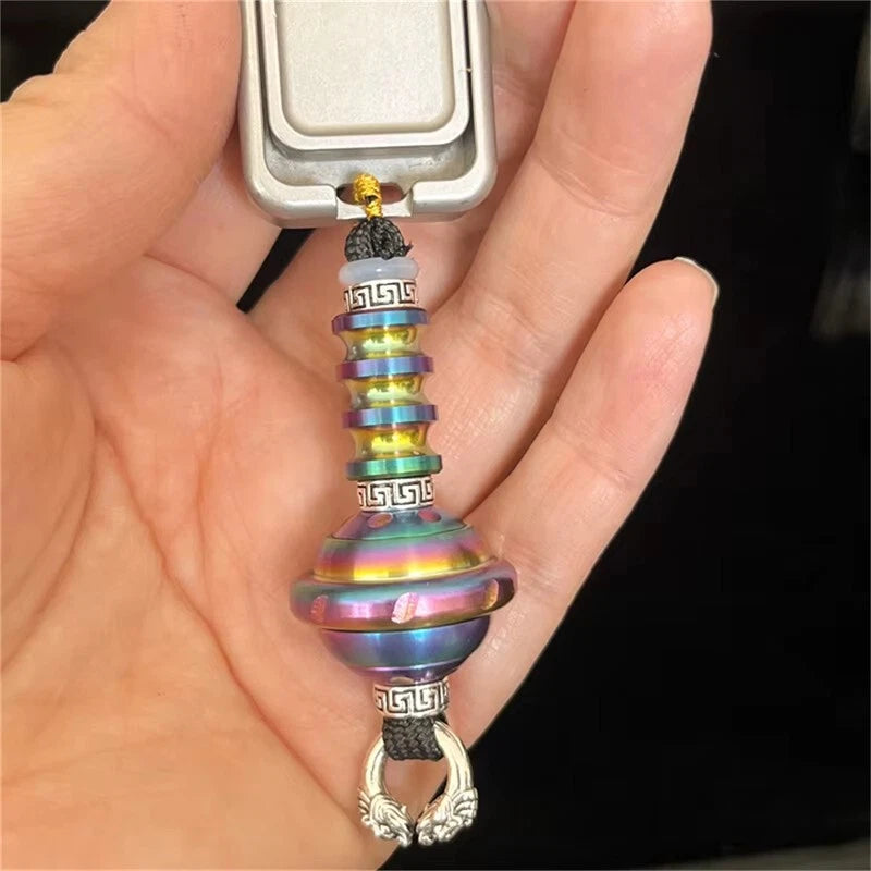 Outdoor Stainless Steel EDC Fidget Spinner Pendant Colorful Metal Pendant 07FC0E-D4 - KOEEK