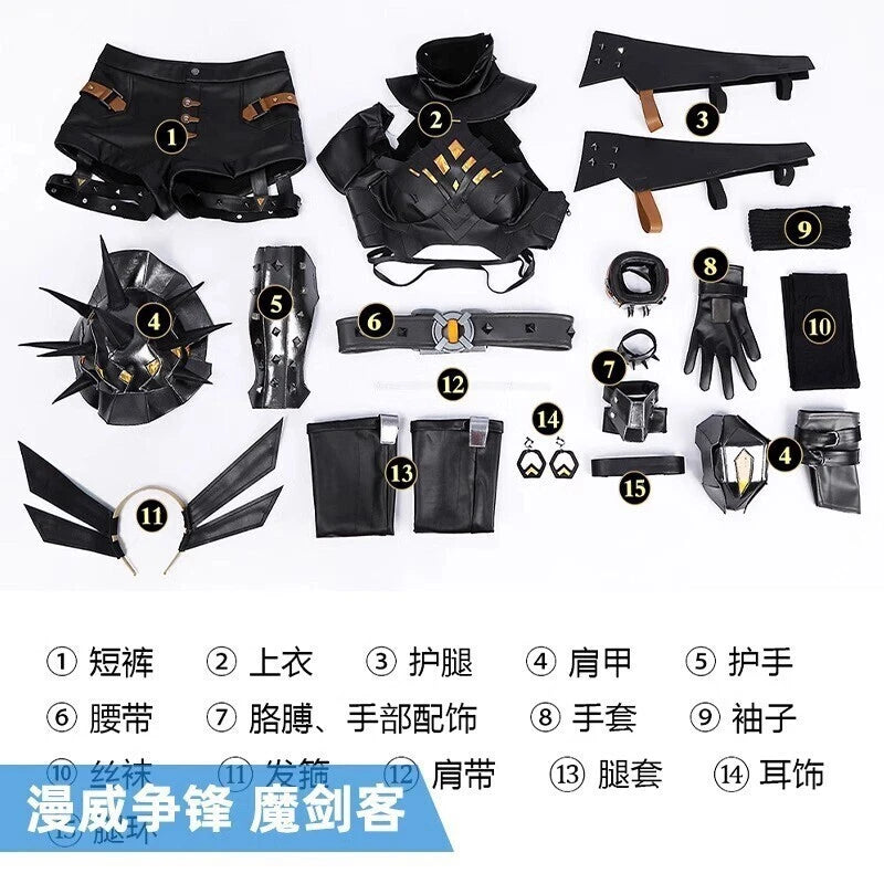 Marvel Rivals Magik‌ Women's Cosplay Costume Outfit Clothes Full Set Halloween 07FC0E-D4 - KOEEK