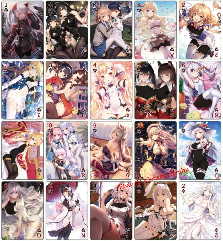 Anime Azur Lane Cards Collection Season 1 Card Poker Playing Girl Cards 07FC0E-D4 - KOEEK