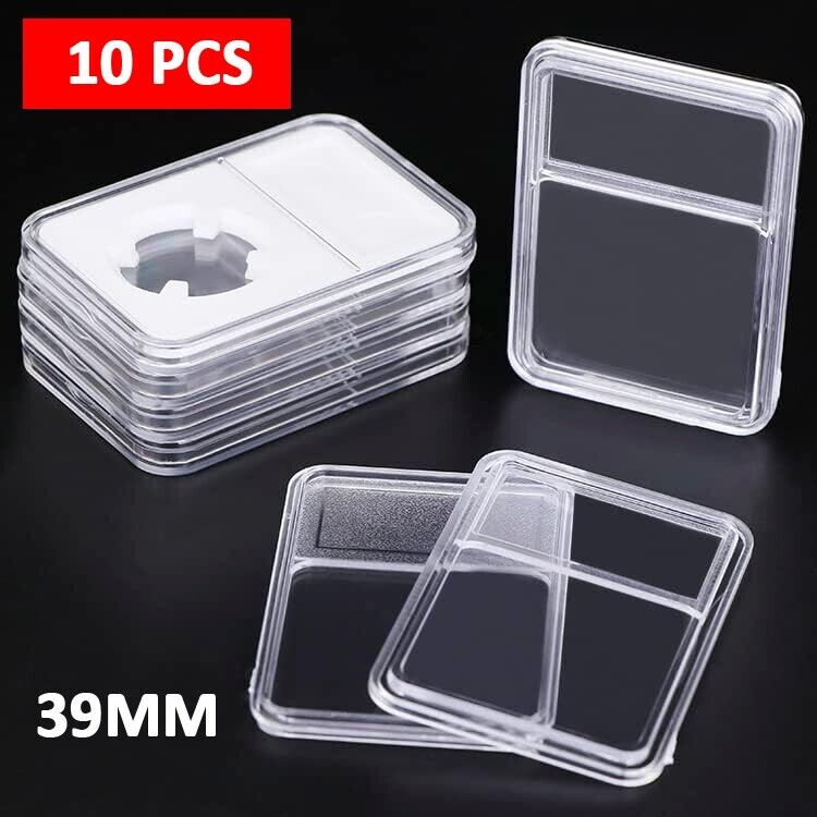 10 PCS Coin Slab Display Holder Storage 39mm for Silver Dollar/Silver Eagle