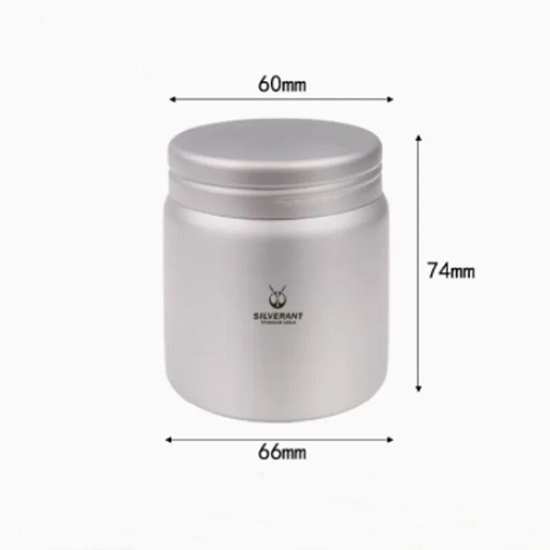 Titanium EDC Storage Box Coffee Tea Cans Emergency Container Bottle Jar 160ML 07FC0E-D4 - KOEEK