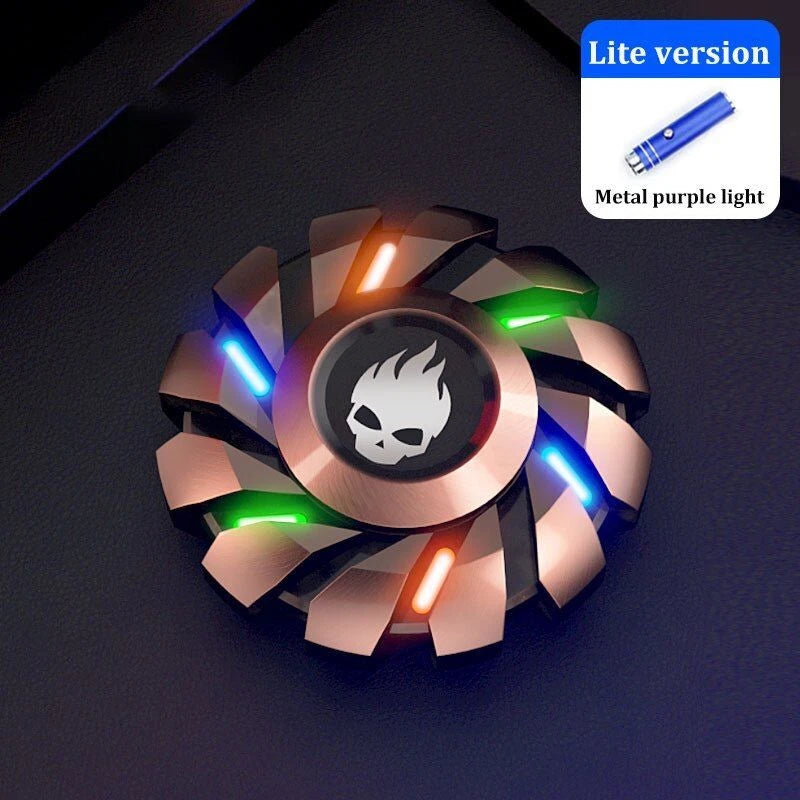 EDC Toy Metal Luminous Fidget Spinner Toys Adults Antistress Hand Spinner Toys 07FC0E-D4 - KOEEK