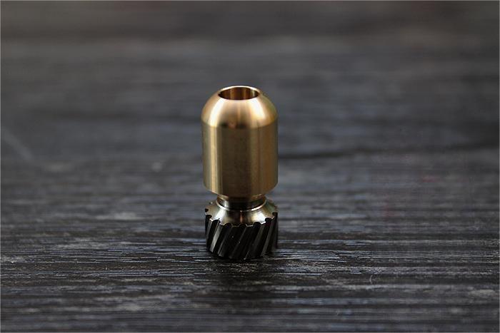 Titanium Brass Torpedo Shape Knife Lanyard Bead Paracord Pendant EDC Charm Decor 07FC0E-D4 - KOEEK