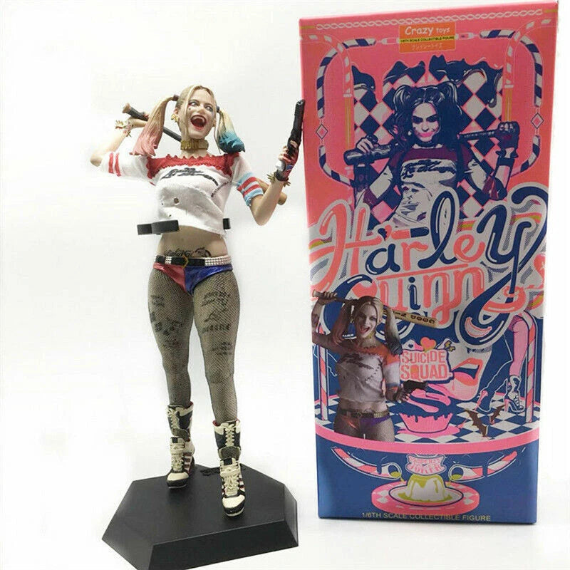 Suicide Squad Harley Quinn 1/6 Scale Figure Real Clothes PVC Statue Model 07FC0E-D4 - KOEEK