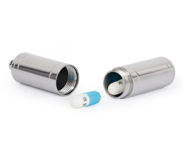 Pure Titanium Waterproof Pill Case Keychain pill Holder Container Organizer EDC 07FC0E-D4 - KOEEK