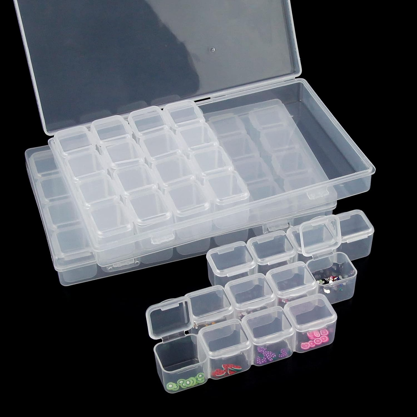 ny 2 pk 28 Grids Diamond Art Storage - Plastic Diamond Art Containers - Diamond Art