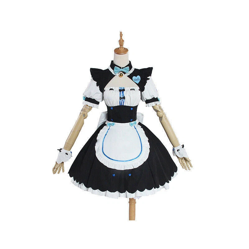 Nekopara Chocola Vanilla Kawaii Cat Maid Cosplay Costume Dress Full set Access 07FC0E-D4 - KOEEK