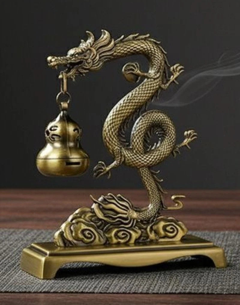 9*5.8*10cm Dragon Zodiac Hanging Incense Burner Chinese Style Home Decor Censer 07FC0E-D4 - KOEEK