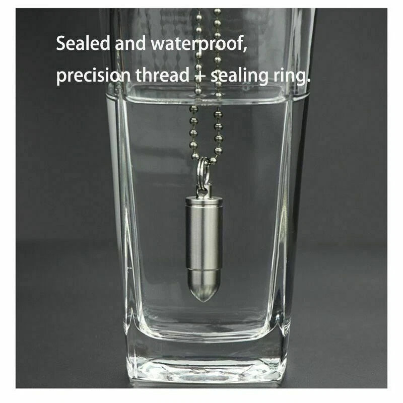 EDC Titanium Waterproof Sealed Box Portable Medicine Bottle Key Pendant Tank 07FC0E-D4 - KOEEK