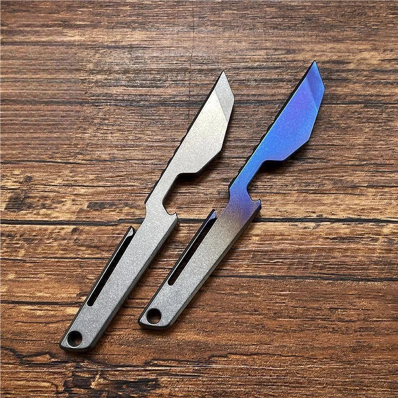 EDC Titanium Alloy Pry Bar Crowbar with Pocket Clip Bottle Opener Multi Tools 07FC0E-D4 - KOEEK