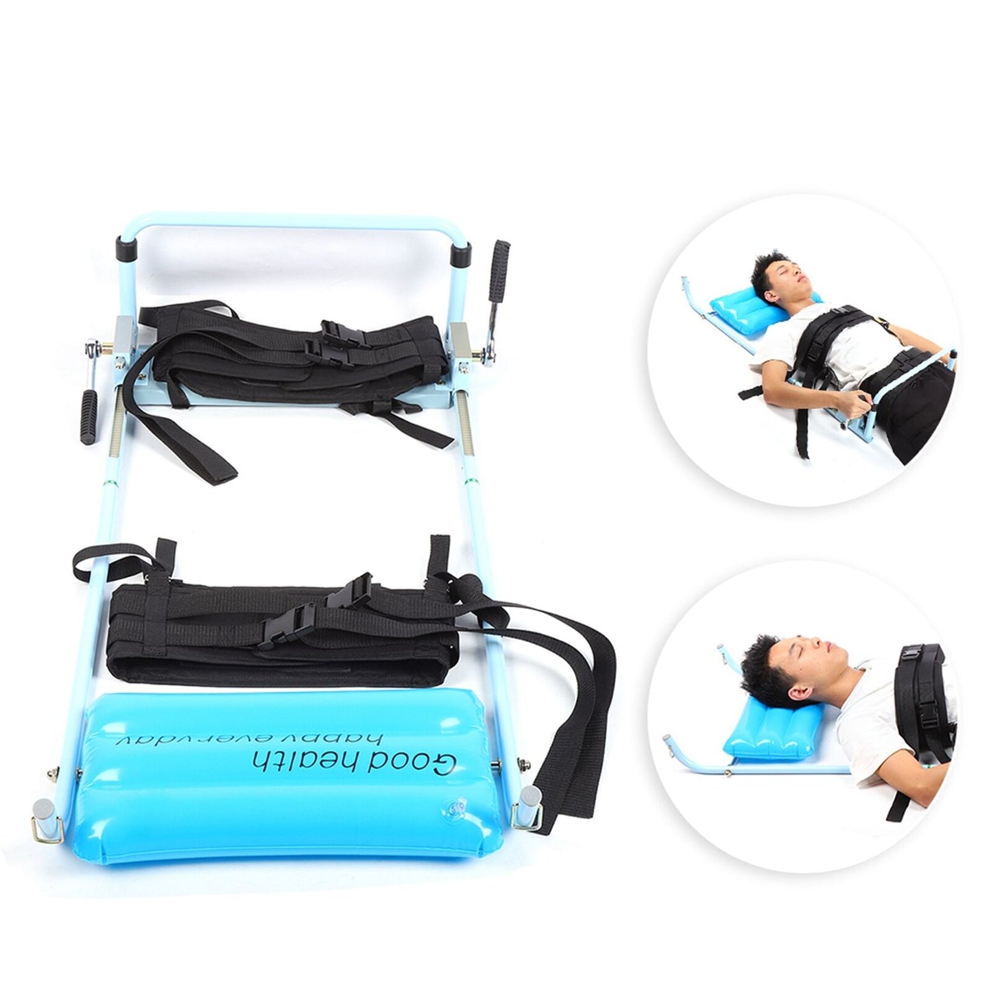 new Cervical Spine Lumbar Traction Bed Correction Body Stretching Massage Tool HGF koeek - KOEEK