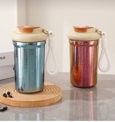 420ml Double Wall Pure Titanium Thermal Insulation Coffee Cup Travel Bottle 07FC0E-D4 - KOEEK