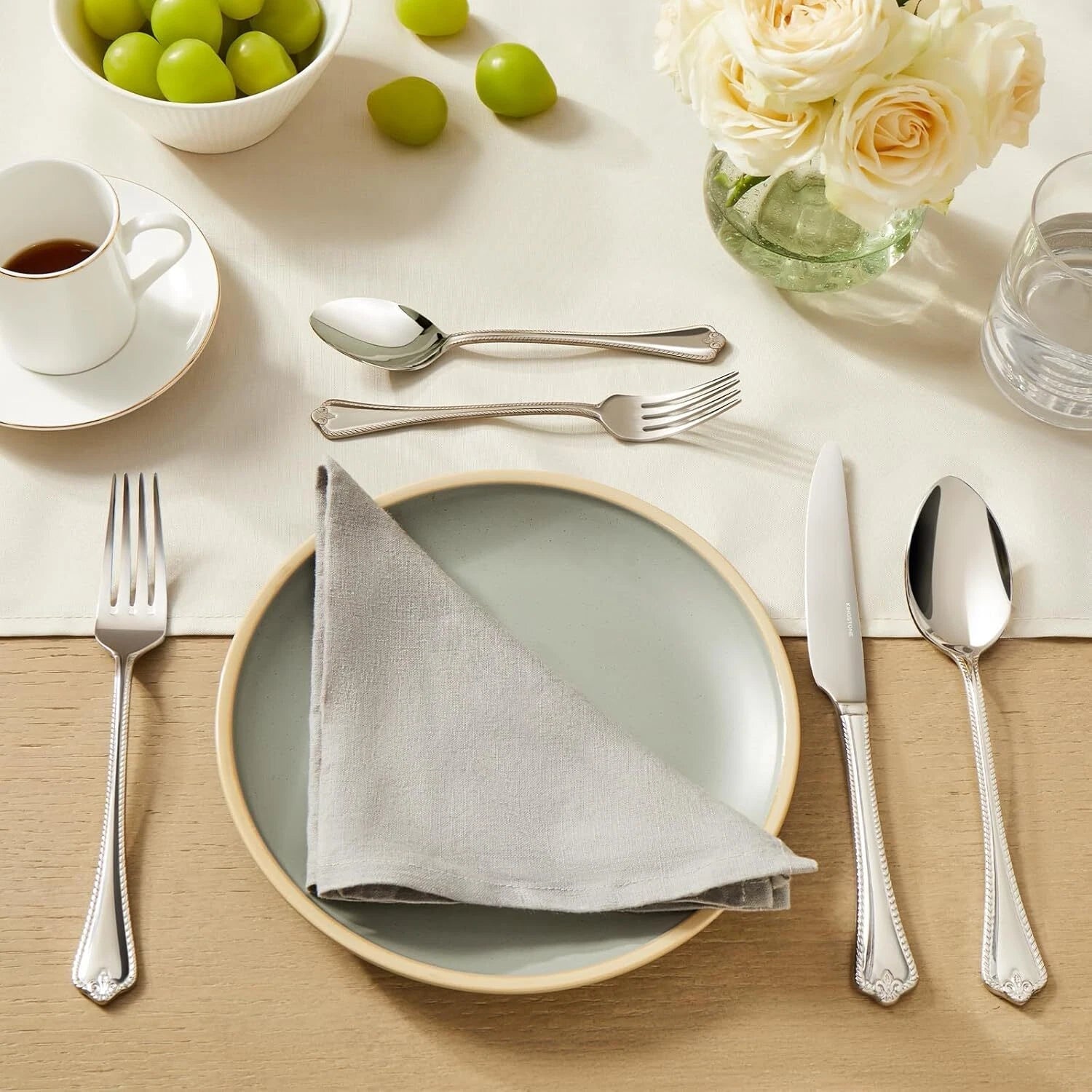 Silverware Set, 20-piece 18/10 Stainless Steel Flatware Set Cutlery Set for 4 07FC0E-D4 - KOEEK