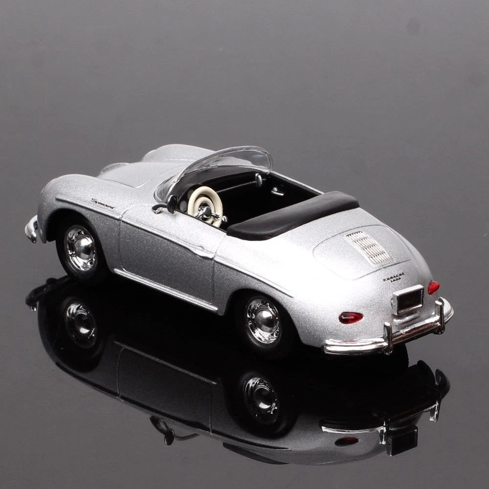 1:43 Porsche 356A Cabriolet Silver Diecast Model Classic Vintage Car Collectible 07FC0E-D4 - KOEEK