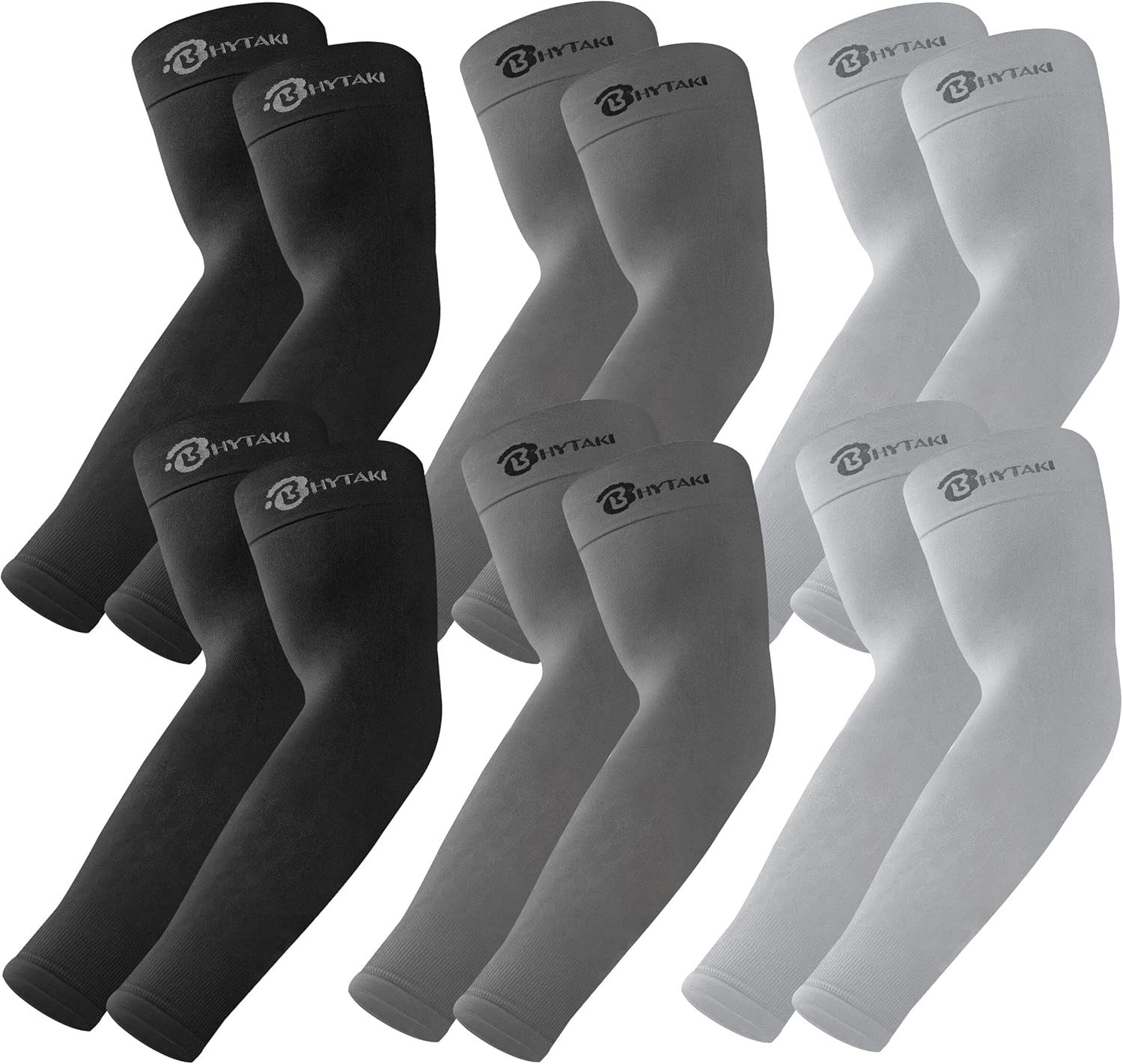 new BHYTAKI UV Sun Protection ONE SIZE FITS ALL, 2 Black+2 Dark Gray+2 Light Gray BHYTAKI - KOEEK