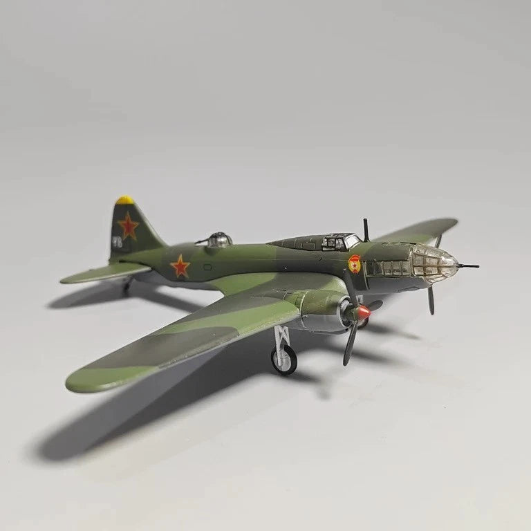1:144WWII IL-4Bomber Alloy Model Simulation Military CollectionMiniatureOrnament 07FC0E-D4 - KOEEK