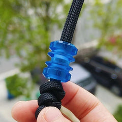 EDC Blue Resin Knife Lanyard Bead Necklace Paracord Pendant Bracelet Making Bead 07FC0E-D4 - KOEEK