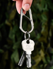 Titanium Alloy Keychain Carabiner Outdoor Connector Key Rings EDC Storage Tools 07FC0E-D4 - KOEEK