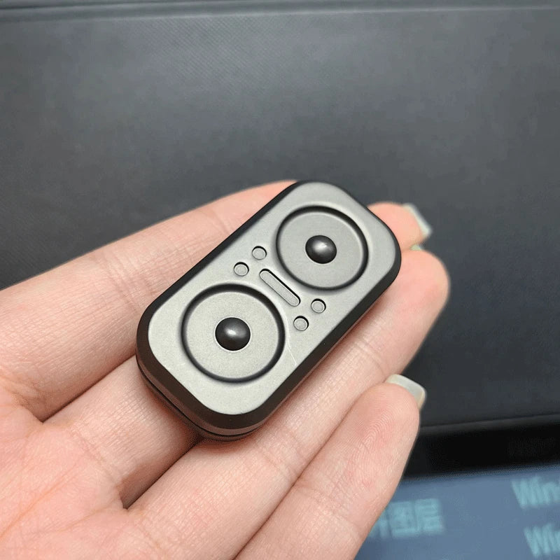 Owl Push Slider Fidget Slider Toy Adult Metal Fidget Toy Finger Push Spin Coins 07FC0E-D4 - KOEEK