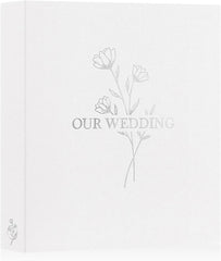 Wedding Photo Album 8x10, Each Pack holds 50 Pictures Slip in Pockets (White) 07FC0E-D4 - KOEEK