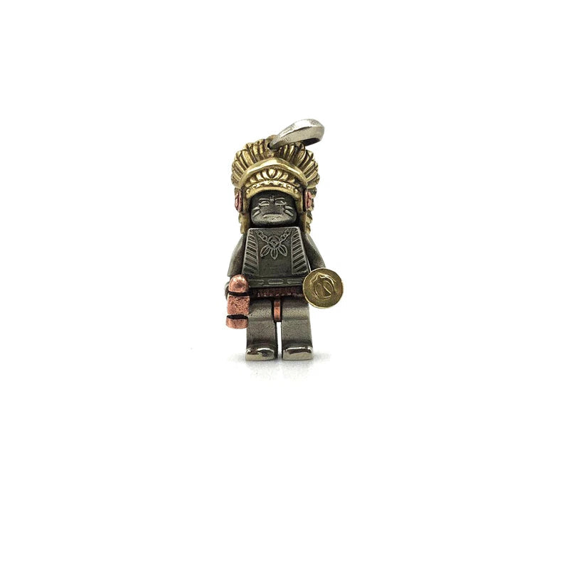 White Brass Copper Chief Key Ring Bead Paracord Knife Bead Pendant Lanyard Bead 07FC0E-D4 - KOEEK