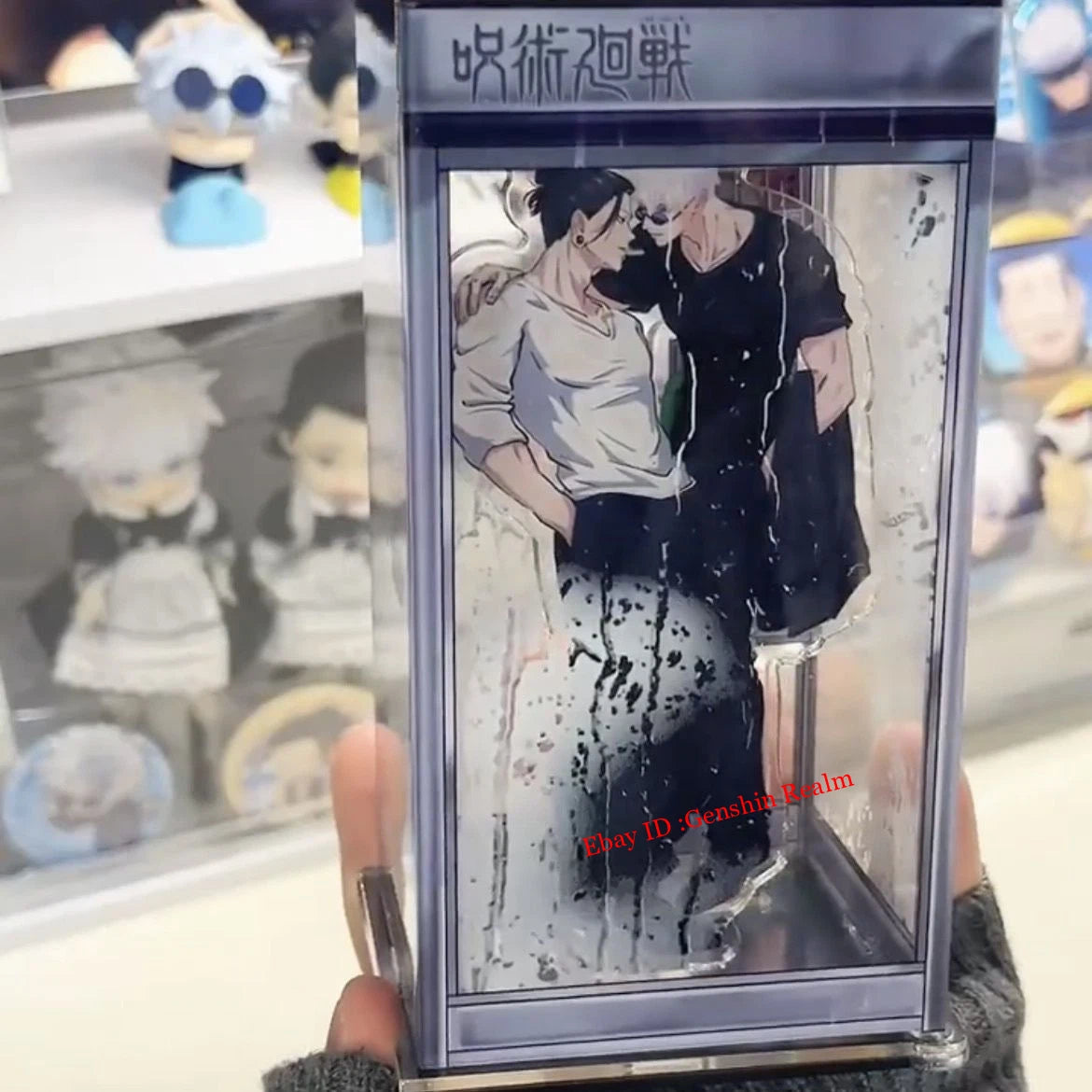 Anime Jujutsu Kaisen Satoru Gojo Phone Booth Scene Desktop Stand Figure Decor 07FC0E-D4 - KOEEK