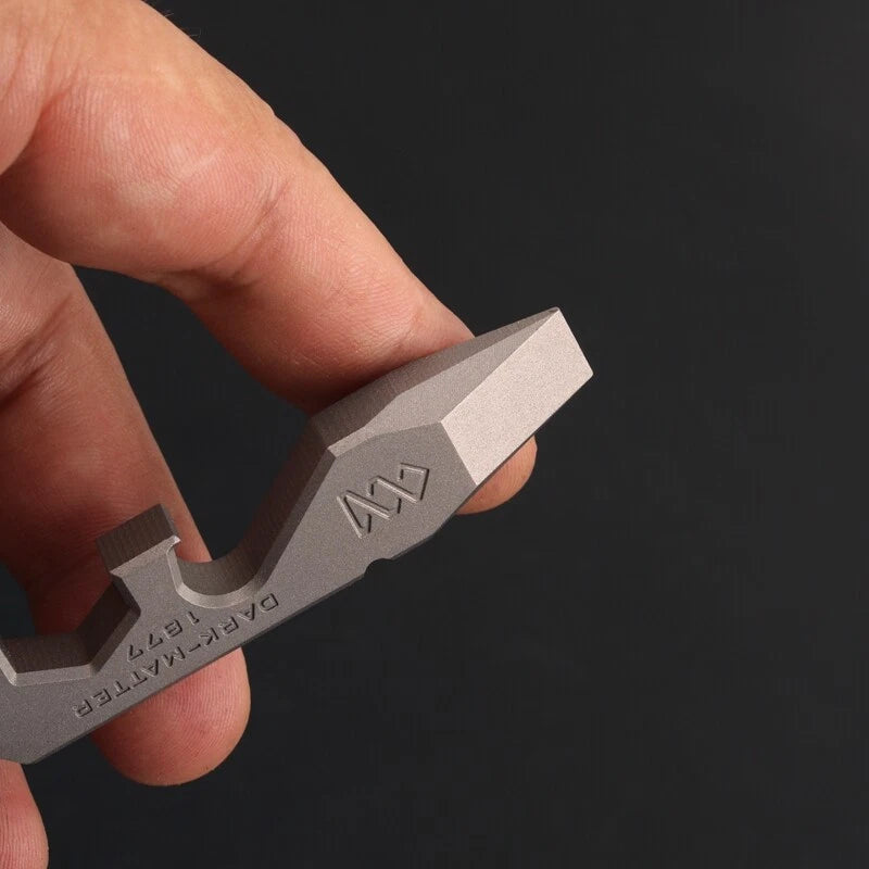 EDC TC4 Titanium Crowbar Safety Hammer Bottle Opener Hexagonal Wrench Multitools 07FC0E-D4 - KOEEK