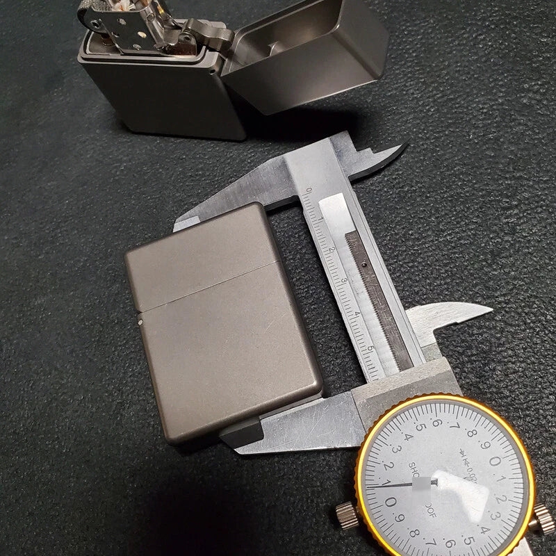 EDC Titanium Alloy Square Box Large Hinge Thick Shell Windproof Portable Tools 07FC0E-D4 - KOEEK