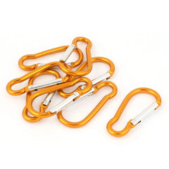 Hiking Metal Spring Clip Snap Carabiner Hook Keyring Karabiner Orange 8pcs 07FC0E-D4 - KOEEK