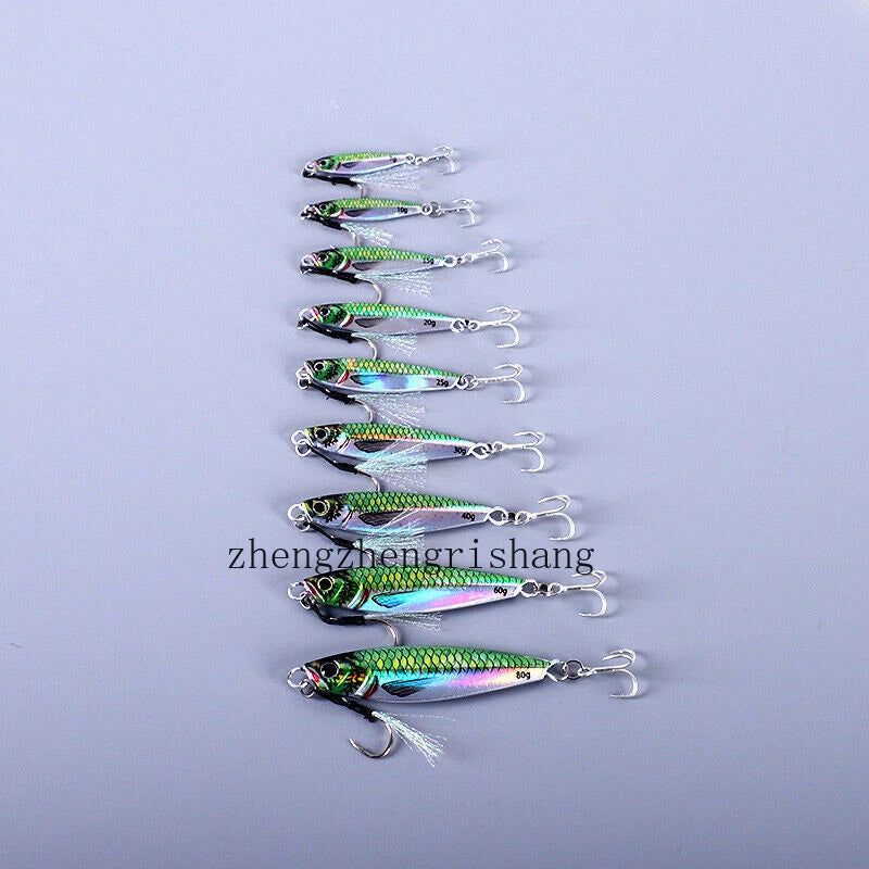 6PCS Metal Jigs Offshore Micro Butterfly Fishing Lure For Tuna Snapper 7g -80g 07FC0E-D4 - KOEEK